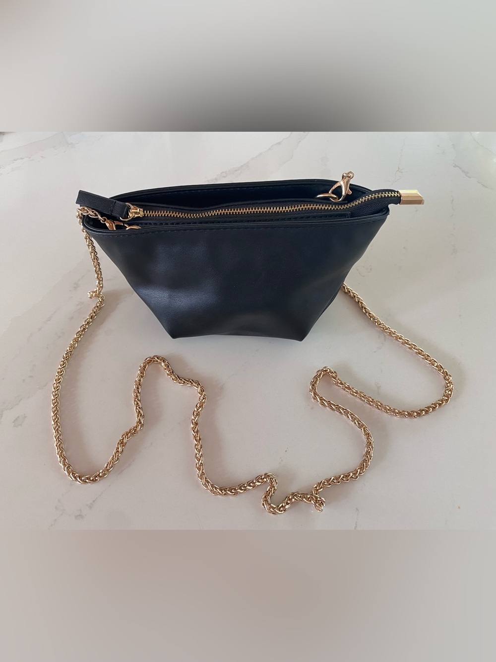 Anthropologie Gisela Gold Chain Crossbody Purse